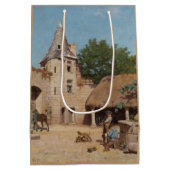 Bereit für die Jagd (mittelalterliche Szene) Mittlere Geschenktüte (Rückseite)