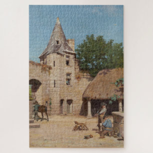 Bereit für die Jagd (mittelalterliche Szene) Puzzle