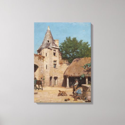 Bereit für die Jagd (von Paul Peel) Leinwanddruck (Vorderseite)