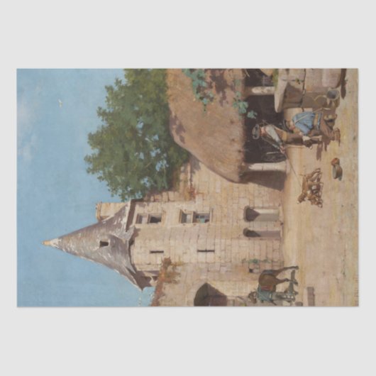 Bereit für die Jagd (von Paul Peel) Seidenpapier (Vorderseite)