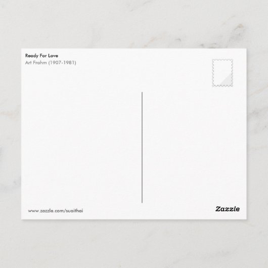 Bereit für die Liebe Postkarte (Rückseite)