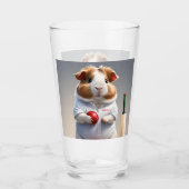 Bereit für die Pitch, Guinea Schweinekricketer Glas (Vorderseite)
