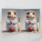 Bereit für die Pitch, Guinea Schweinekricketer Karte (Innenseite)