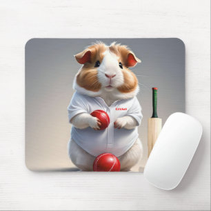 Bereit für die Pitch, Guinea Schweinekricketer Mousepad