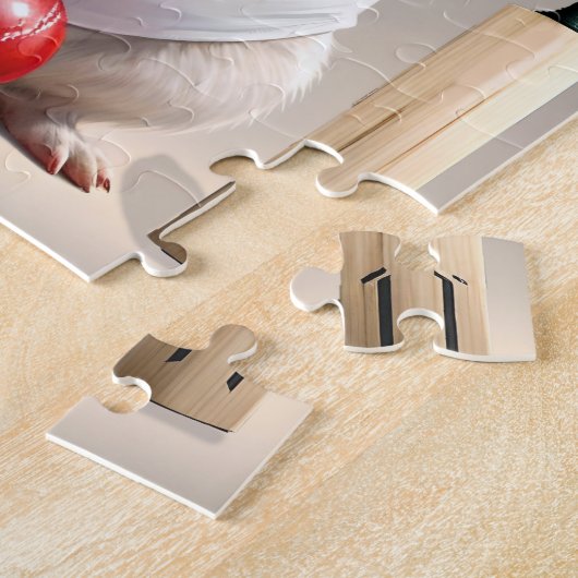 Bereit für die Pitch, Guinea Schweinekricketer Puzzle (Seite)