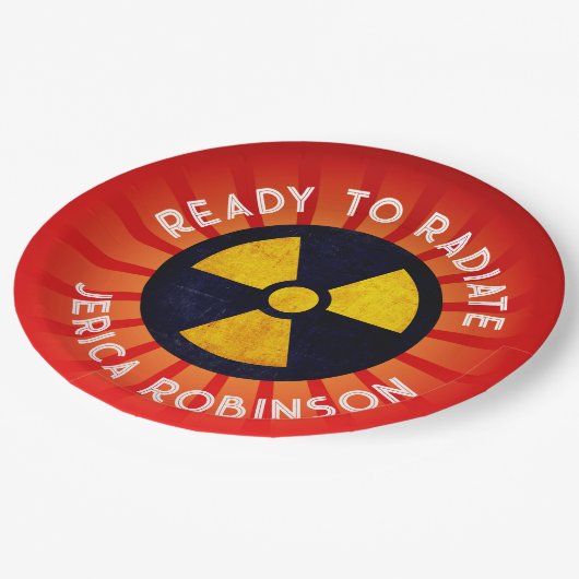 Bereit für die Radiographie Pappteller (Schrägansicht)