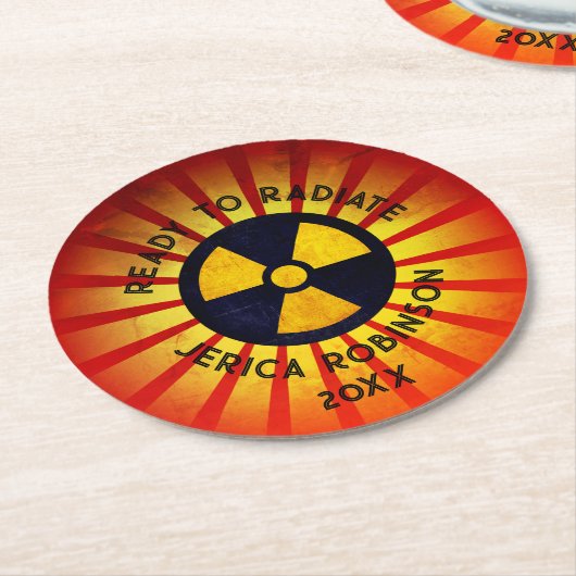 Bereit für die Radiographie Runder Pappuntersetzer (Angewinkelt)