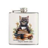 Bereit für die Schule wie ein Boss Flachmann (Vorderseite)