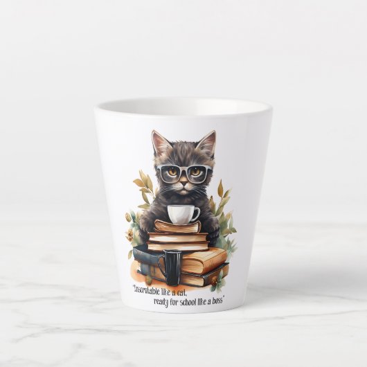 Bereit für die Schule wie ein Boss Milchtasse (Vorderseite)
