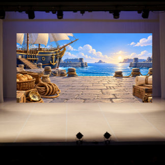 Bereit für die Seereise Nautisches Schiff Hafen Fo Banner