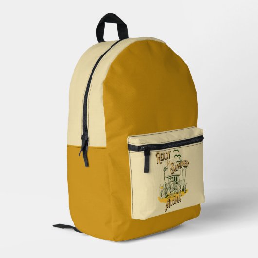 Bereit für die Summer Beach Edition - Aloha - Bedruckter Rucksack (Rückseitige Ecke links)