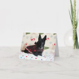 Bereit für die Weihnachtskarte (mit Text) Karte