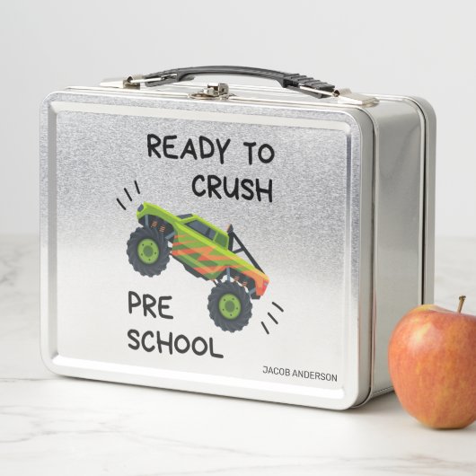 Bereit für die Zerschlagung des Monster Trucks Metall Brotdose (Beispiel)