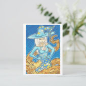 Bereit für Dunkeldrachen + Hexenfantasy Art Postka Postkarte (Stehend Vorderseite)