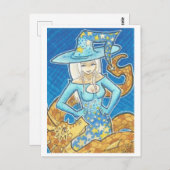 Bereit für Dunkeldrachen + Hexenfantasy Art Postka Postkarte (Vorne/Hinten)