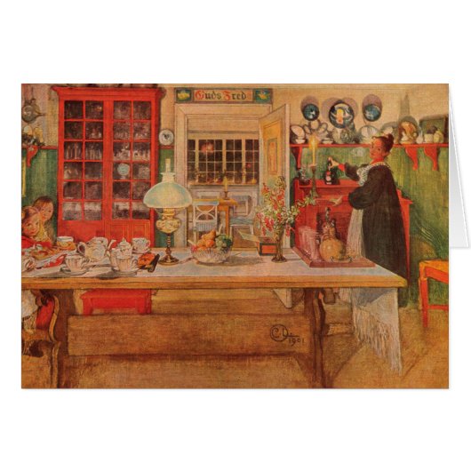 Bereit für ein Kartenspiel von Carl Larsson (Vorderseite (Horizontal))