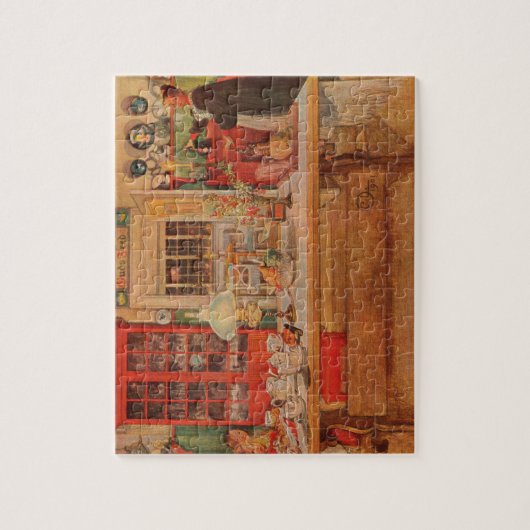 Bereit für ein Kartenspiel von Carl Larsson Puzzle (Vertikal)