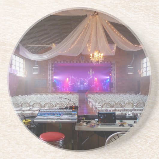 Bereit für ein Konzert Sandstein Untersetzer (Vorne)