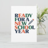 Bereit für ein neues Schuljahr Karte (Stehend Vorderseite)