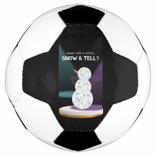 Bereit für ein wenig Schnee und erzählen Discoball Fußball (Vorderseite)
