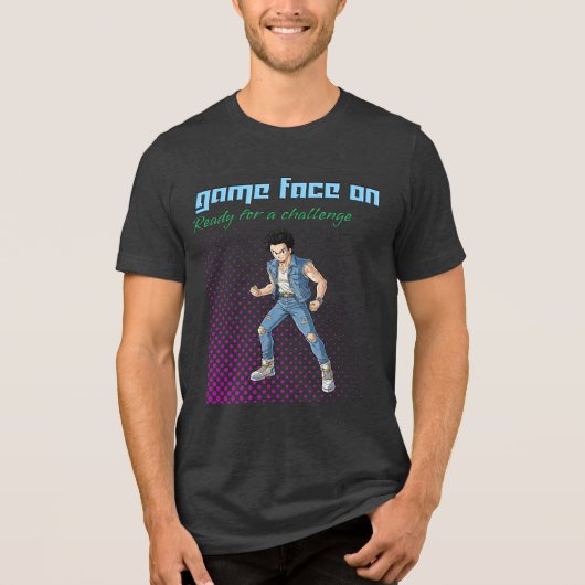 Bereit für eine Herausforderung  Tri-Blend Shirt (Vorderseite)