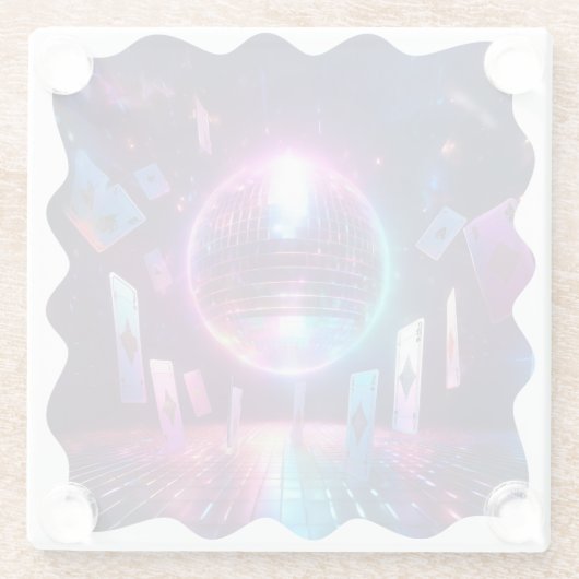 Bereit für eine Nacht des Tanzes und Glücksspiels Glasuntersetzer (Rückseite)