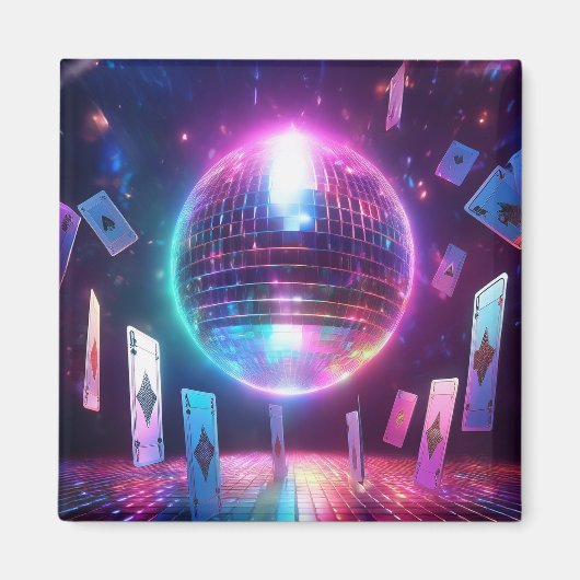 Bereit für eine Nacht des Tanzes und Glücksspiels Magnet (Vorne)