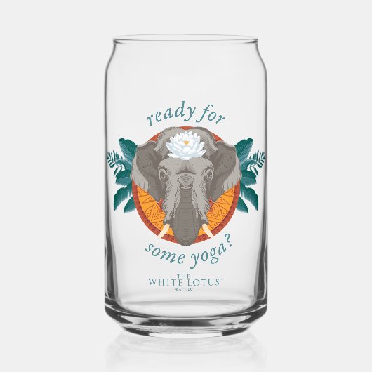 Bereit für einige Yoga? - Der weiße Lotus Dosenglas (Vorderseite)