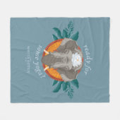 Bereit für einige Yoga? - Der weiße Lotus Fleecedecke (Vorderseite (Horizontal))