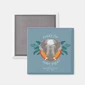 Bereit für einige Yoga? - Der weiße Lotus Magnet (Vorderseite/Rückseite)