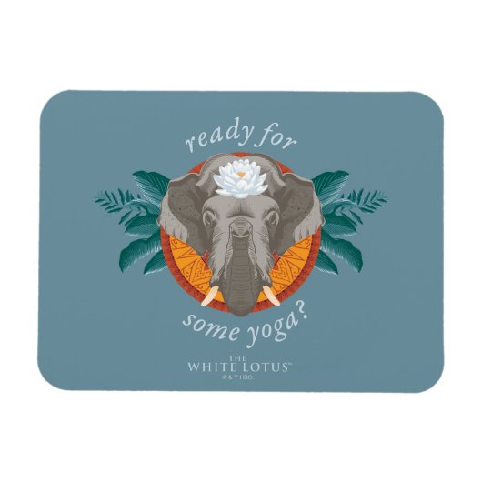 Bereit für einige Yoga? - Der weiße Lotus Magnet (Horizontal)