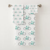 Bereit für grüne Fahrräder Badhandtuch Set (Insitu)