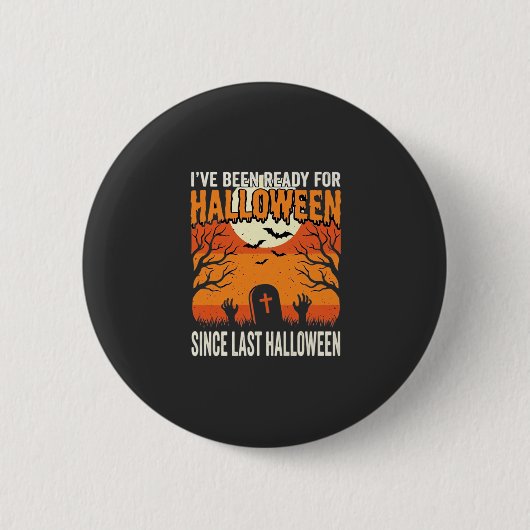 Bereit für Halloween-Friedhof-Design_1 Button (Vorderseite)