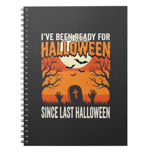 Bereit für Halloween-Friedhof-Design_1 Notizblock (Vorderseite)