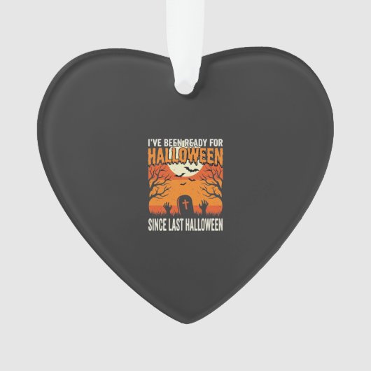 Bereit für Halloween-Friedhof-Design_1 Ornament (Vorderseite)