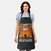 Bereit für Halloween-Friedhof-Design_1 Schürze (Getragen)
