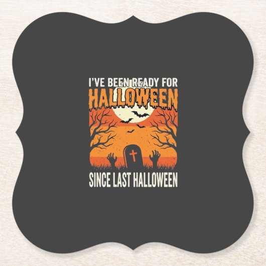 Bereit für Halloween-Friedhof-Design_1 Untersetzer (Vorderseite)