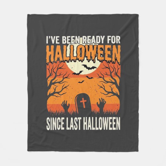 Bereit für Halloween Friedhofsdesign_1 Fleecedecke (Vorderseite)