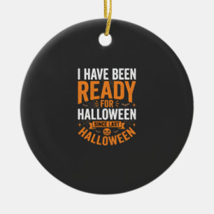 Bereit für Halloween-Kürbis-Schädel-Design Keramik Ornament