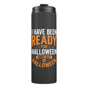 Bereit für Halloween-Kürbis-Totenkopf-Design Thermosbecher