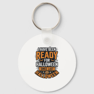 Bereit für Halloween Vintage Grusel-Shirt-Design_1 Schlüsselanhänger