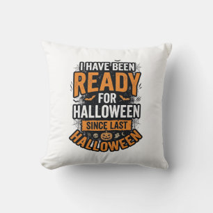 Bereit für Halloween Vintage Gruseliges Shirt-Desi Kissen