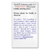 Bereit für Notfälle: Desaster oder Polizei Magnetische Visitenkarte (Vorderseite Vertikal)