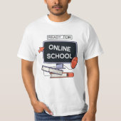 Bereit für Online School T-Shirt (Vorderseite)