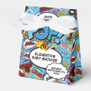 Bereit für Pop Baby Dusche Blue Comic Book Geschenkschachtel