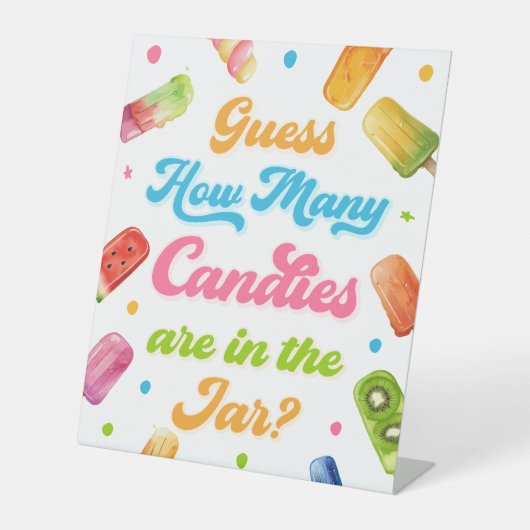 Bereit für Pop Baby Dusche Popsiess schätzen, wie Sockelschild (Vorderseite)