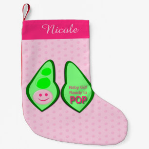 Bereit für Pop Baby Girl Pink Pea Custom Kleiner Weihnachtsstrumpf