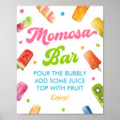 Bereit für Pop Babydusche Momosa Bar Poster (Vorne)