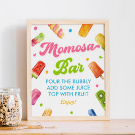 Bereit für Pop Babydusche Momosa Bar Poster