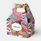 Bereit für Pop Babydusche Rosa Comic Buch Geschenkschachtel (Rückseite)